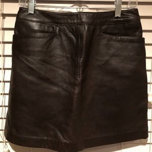 Siena Women’s Brown Leather Skirt, Sz 6